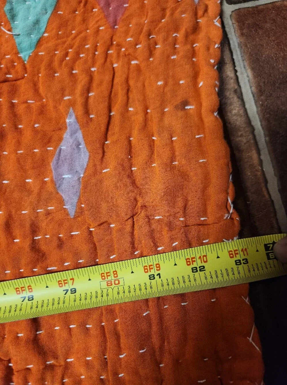 True Vintage-Kantha Rversible Twin Quilted Throw